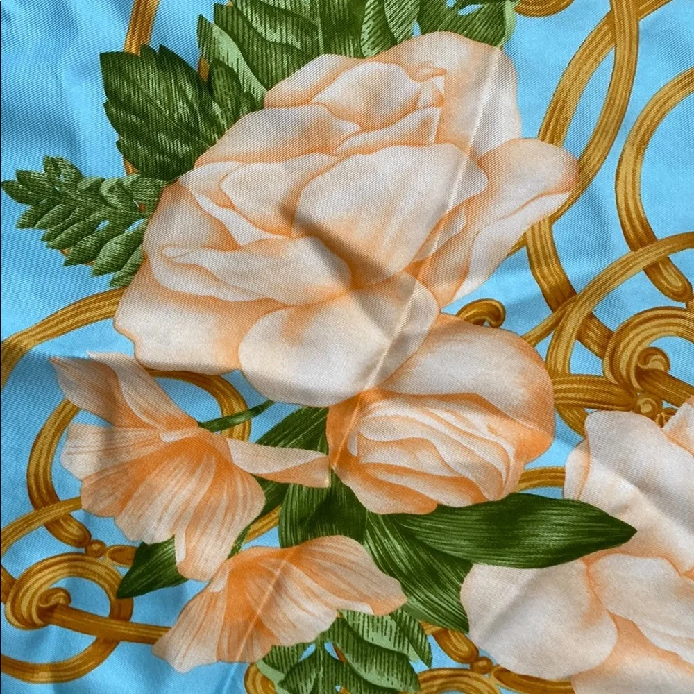 Dior Blue and Gold Scarf